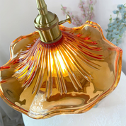 Pendant Light Green Glass Brass - SENZOR | Elegant Ambiance