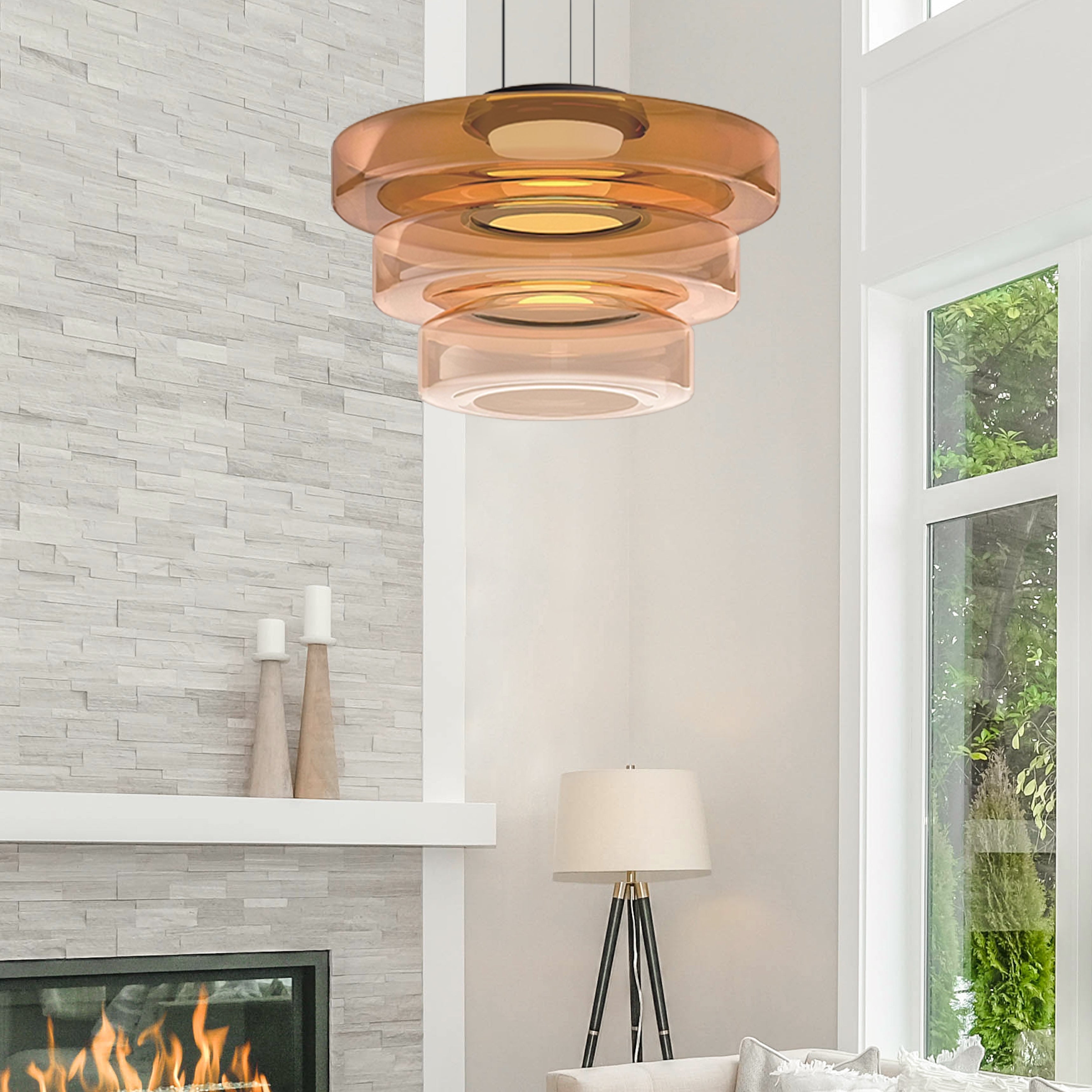 Pendant Light Smoke Grey Glass - TORSUS | Elegant Design