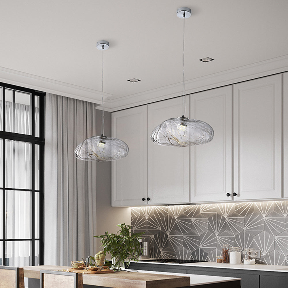 Pendant Light Hand-blown Glass Amber - VIRTUS | Elegance