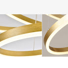 Arisha Suspension Anneau Moderne Métal Noir/Doré/Café Salon