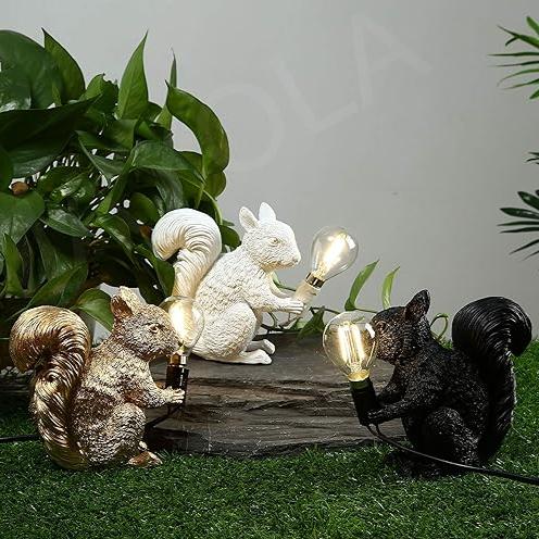 Table Lamp Resin Black - GENOMX | Nordic Charm