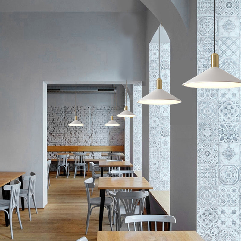 Carin Suspension Moderne LED Acrylique/Métal, Noir/Blanc/Or, Salon