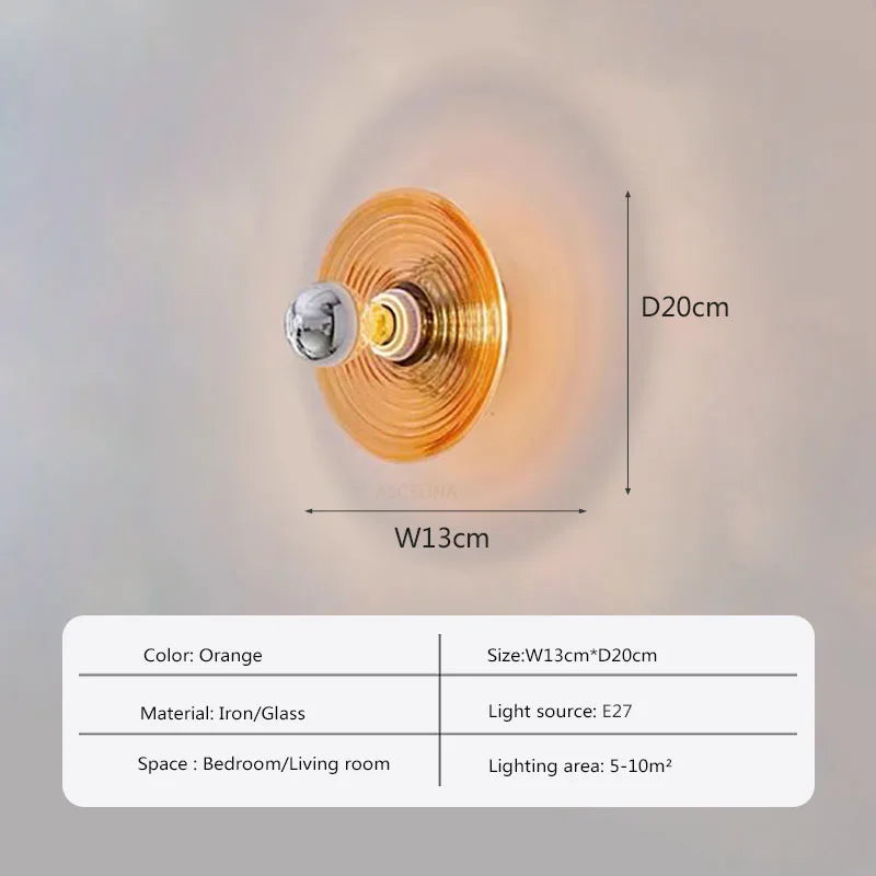 Wall Light Wavy Glass Iron - AERIUS | Ambient Luxury
