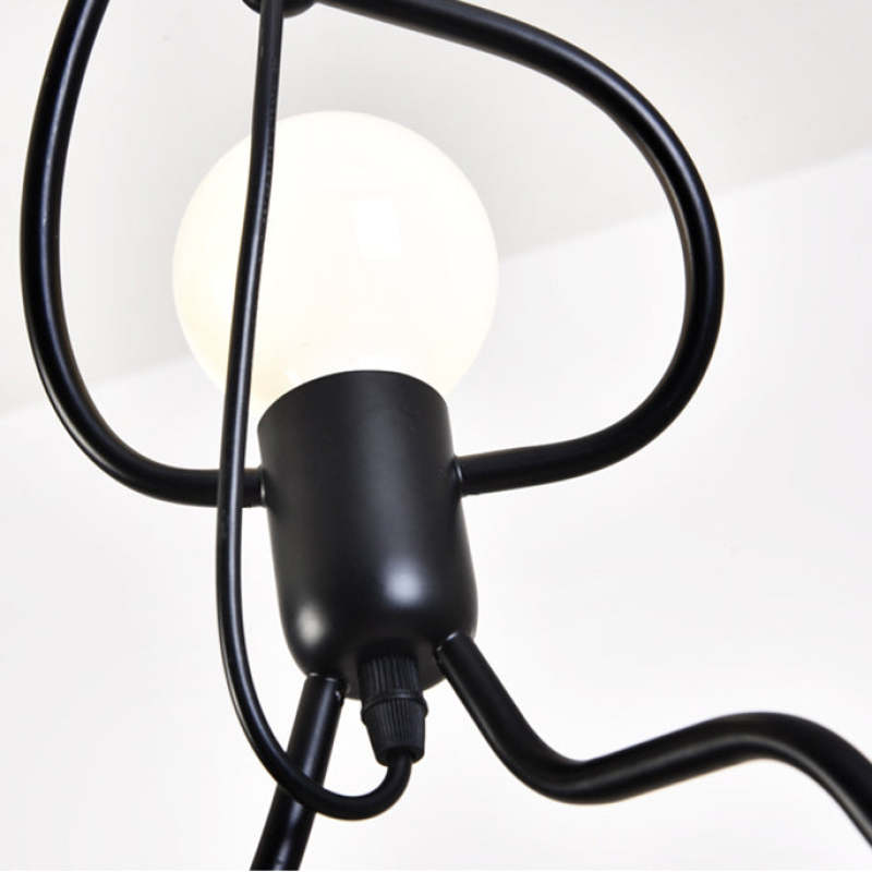 Pendant Light Retro Iron Man Black - SPICAX | Nostalgic Charm