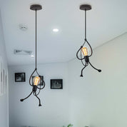 Pendant Light Retro Iron Man Black - SPICAX | Nostalgic Charm