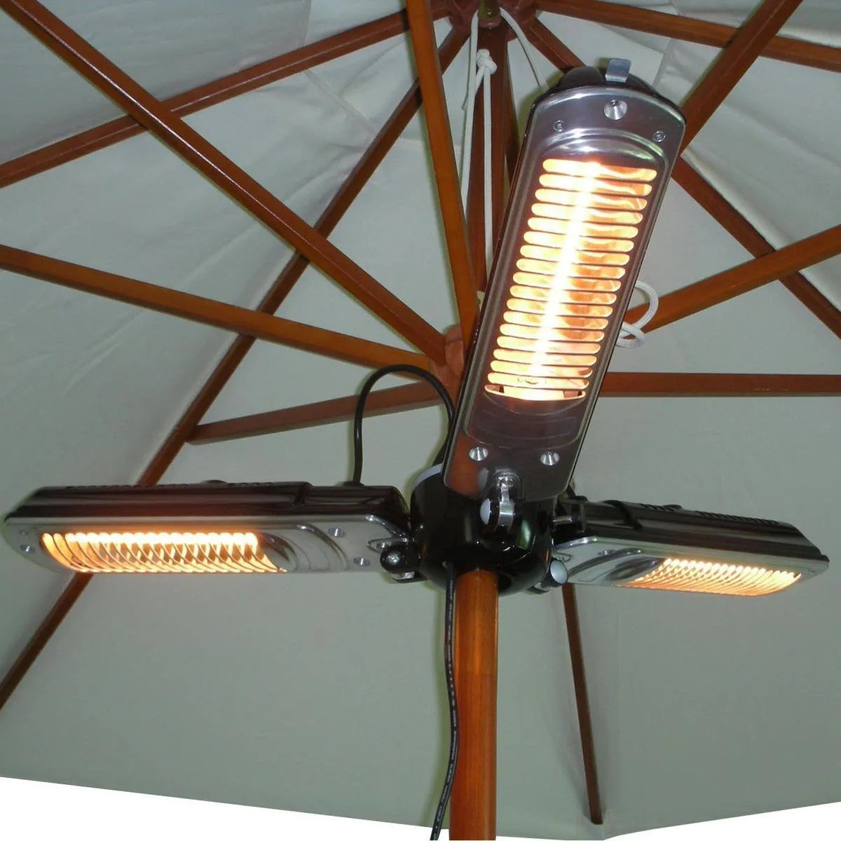 Electric Umbrella Parasol Mounted Infrared Heater 2000W for Patio Gazebo Outdoor Use
