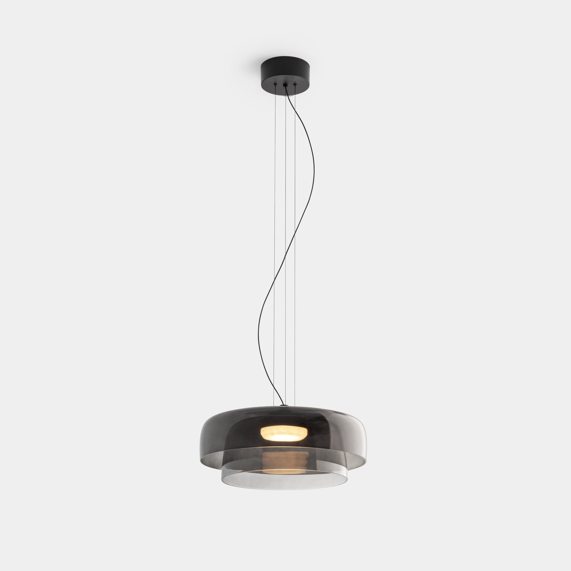 Pendant Light Glass Grey - TELUMX | Warm Ambiance