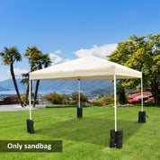 Octagonal Garden Gazebo, 8-Sided, 6.8×5 m, White Heavy Duty Metal Frame Outdoor Marquee Party & Wedding Canopy