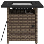 Fire Pit Table, 50,000 BTU, 72.5×72.5cm, Brown with Cover