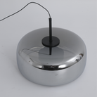 Hailie Suspension Cylindre Moderne, Métal/Verre, Claire/Grise Fumée/Ambre