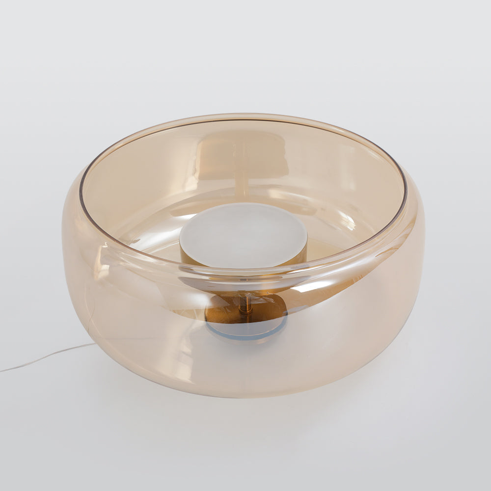 Hailie Suspension Cylindre Moderne, Métal/Verre, Claire/Grise Fumée/Ambre