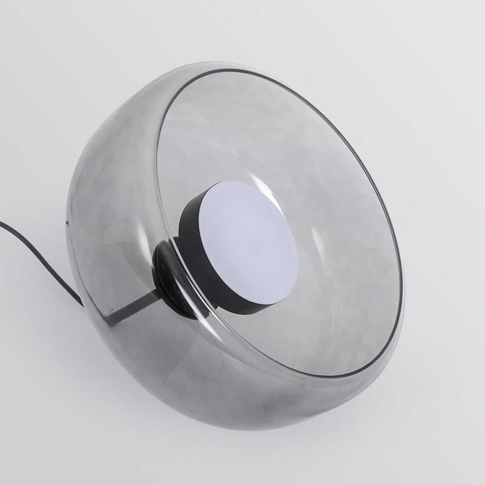 Hailie Suspension Cylindre Moderne, Métal/Verre, Claire/Grise Fumée/Ambre