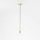 Hailie Suspension Bulle Nordique Métal/Verre Transparent/Doré Salon/Chambre