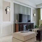 Elif Modern Black Gold Metal Glass Wall Lamp Dining Room Bedroom