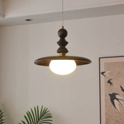 Pendant Light Wood & Glass - KOMETX | Ambient Glow