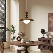 Pendant Light Wood & Glass - KOMETX | Ambient Glow