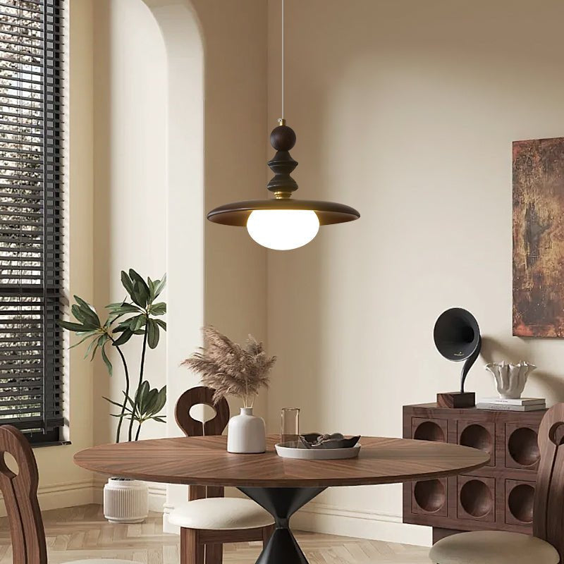 Pendant Light Wood & Glass - KOMETX | Ambient Glow
