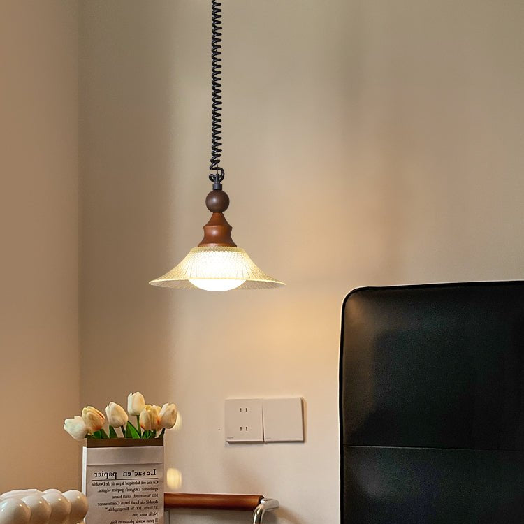 Pendant Light Wood & Glass - KOMETX | Ambient Glow