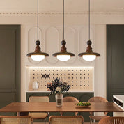 Pendant Light Wood & Glass - KOMETX | Ambient Glow