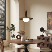 Pendant Light Wood & Glass - KOMETX | Ambient Glow