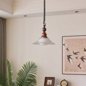 Pendant Light Wood & Glass - KOMETX | Ambient Glow