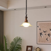 Pendant Light Wood & Glass - KOMETX | Ambient Glow