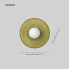 Leilani Plafonnier Dôme Moderne, Verre/Métal, Blanc/Vert/Orange, Salon