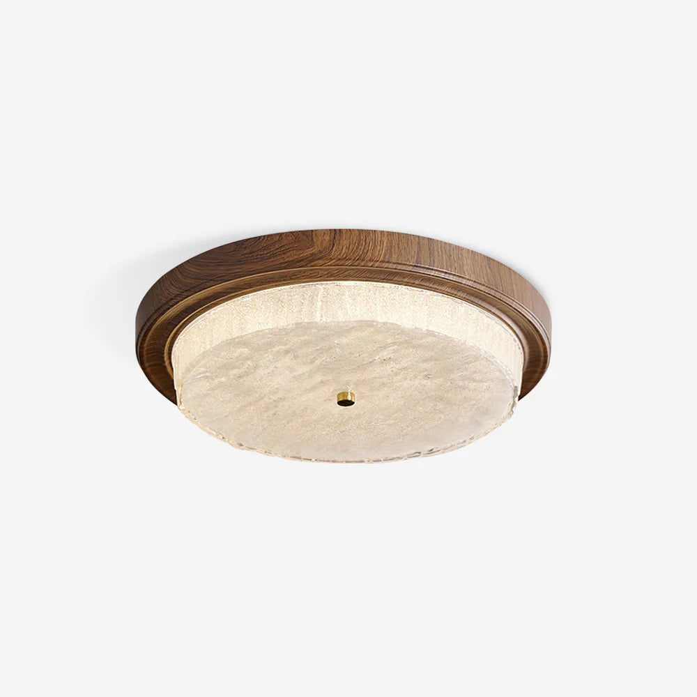 Ozawa Unusual Rustic Round Ceiling Light Bedroom Dining Room