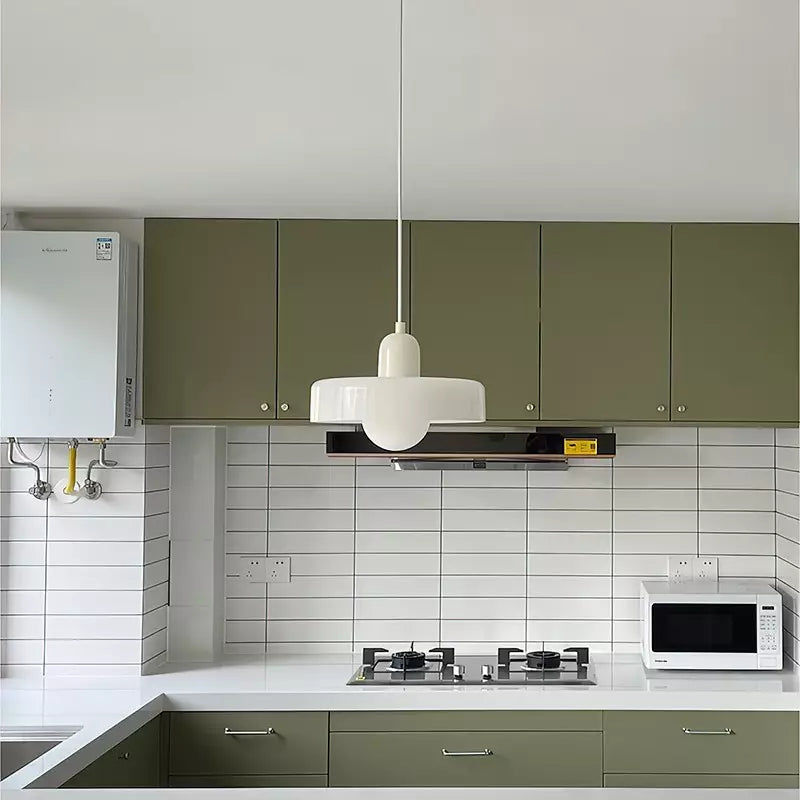 Pendant Light Green Glass Red - MODUSX | Bauhaus Style