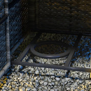 Fire Pit Table, 50,000 BTU, 72.5×72.5cm, Grey with Cover