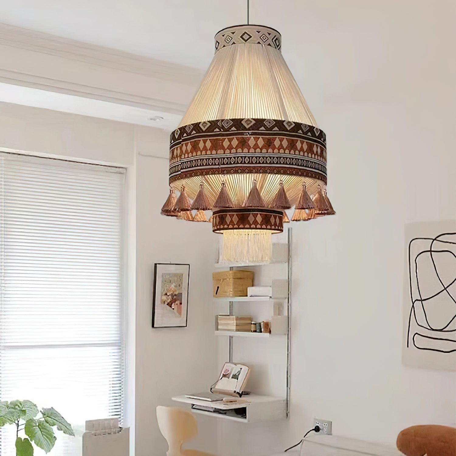 Pendant Light Fringe Woven - NORTEX | Bohemian Style