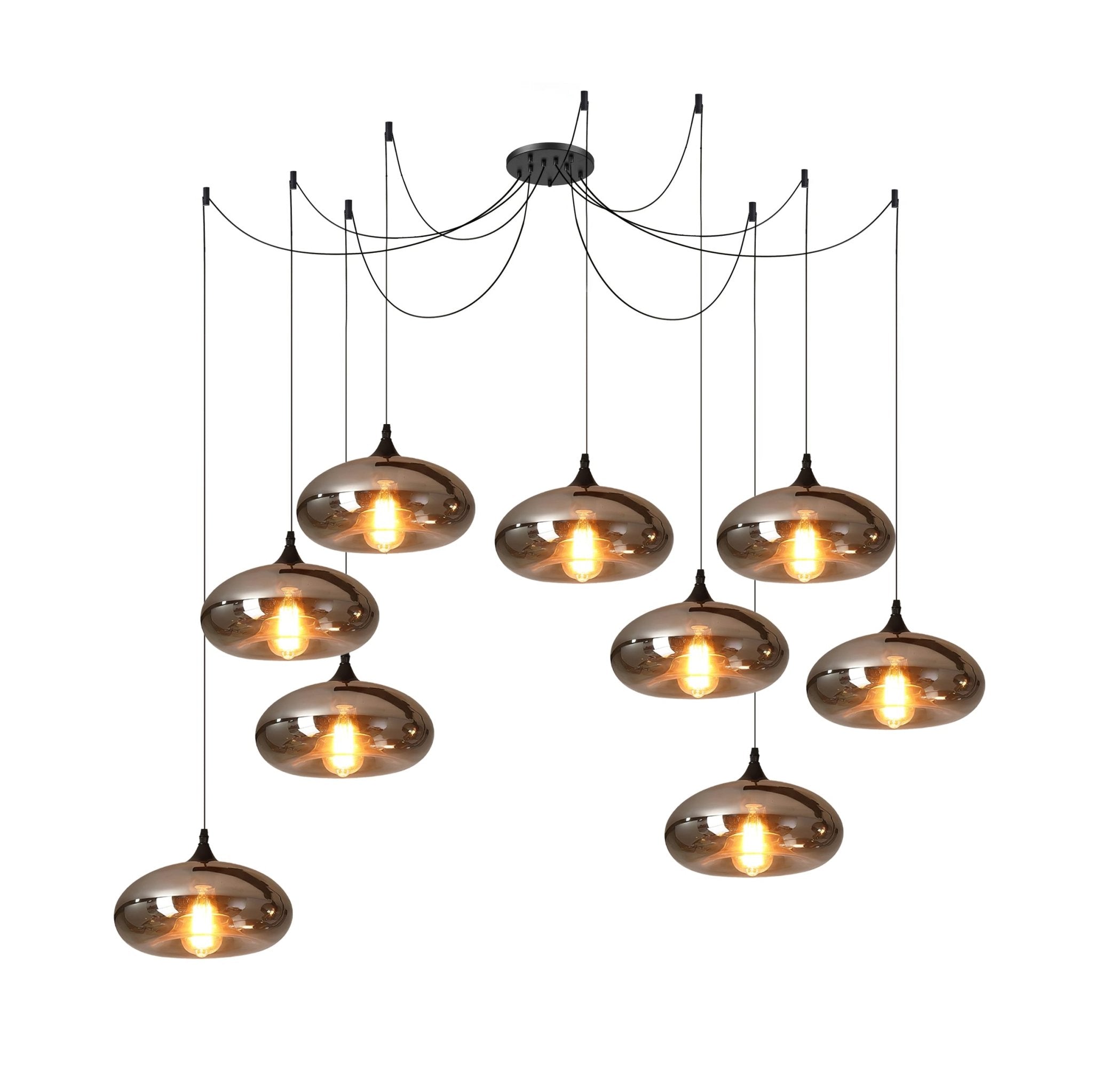 Pendant Light Smoked Glass Black - NOVUSX | Luxurious Aura