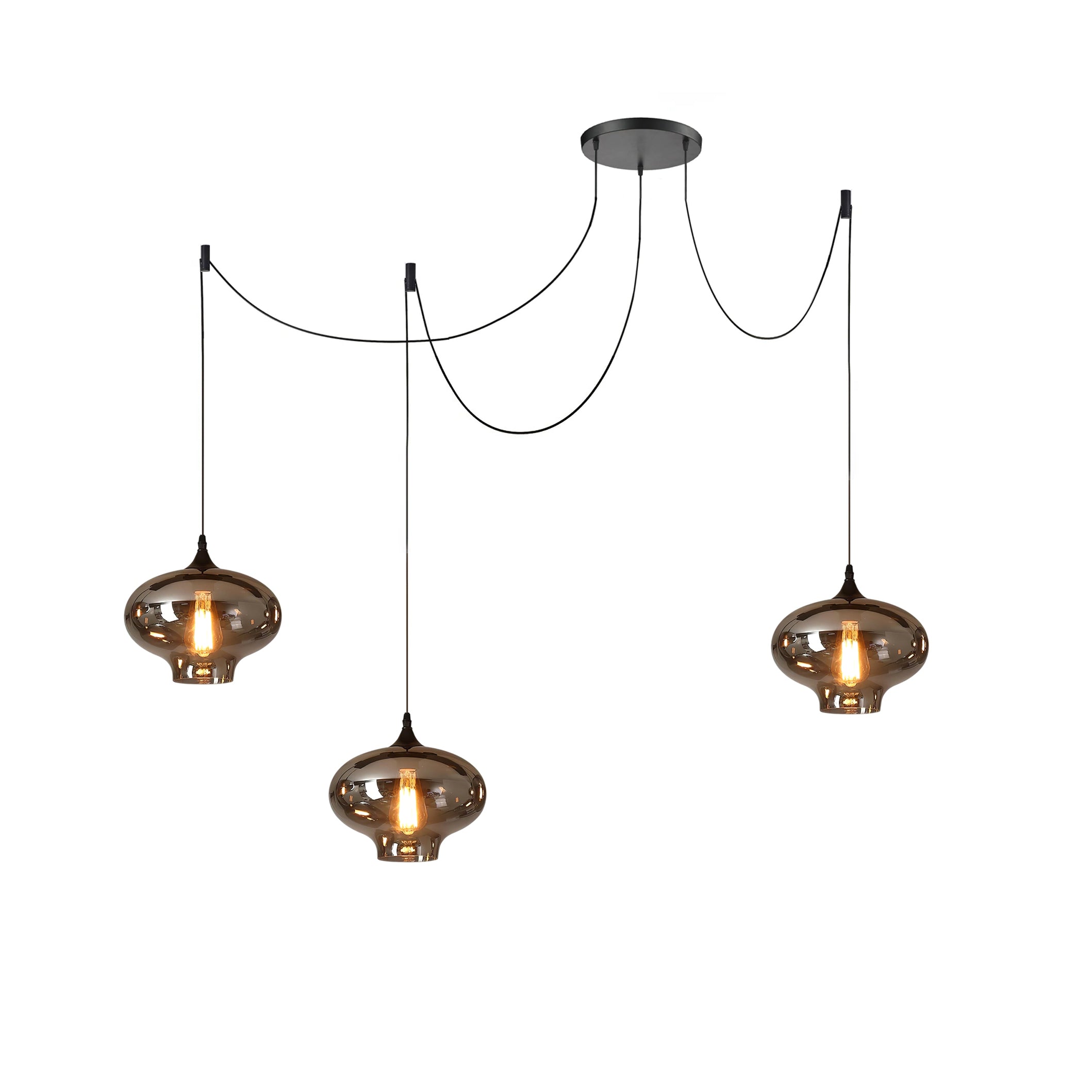 Pendant Light Smoked Glass Black - NOVUSX | Luxurious Aura