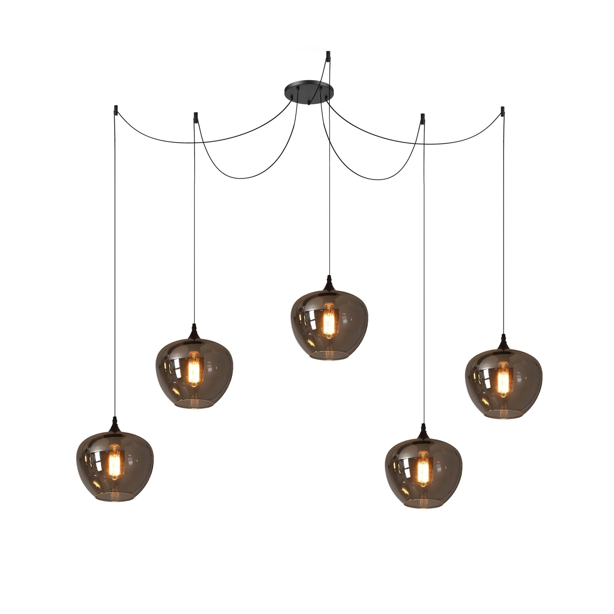 Pendant Light Smoked Glass Black - NOVUSX | Luxurious Aura