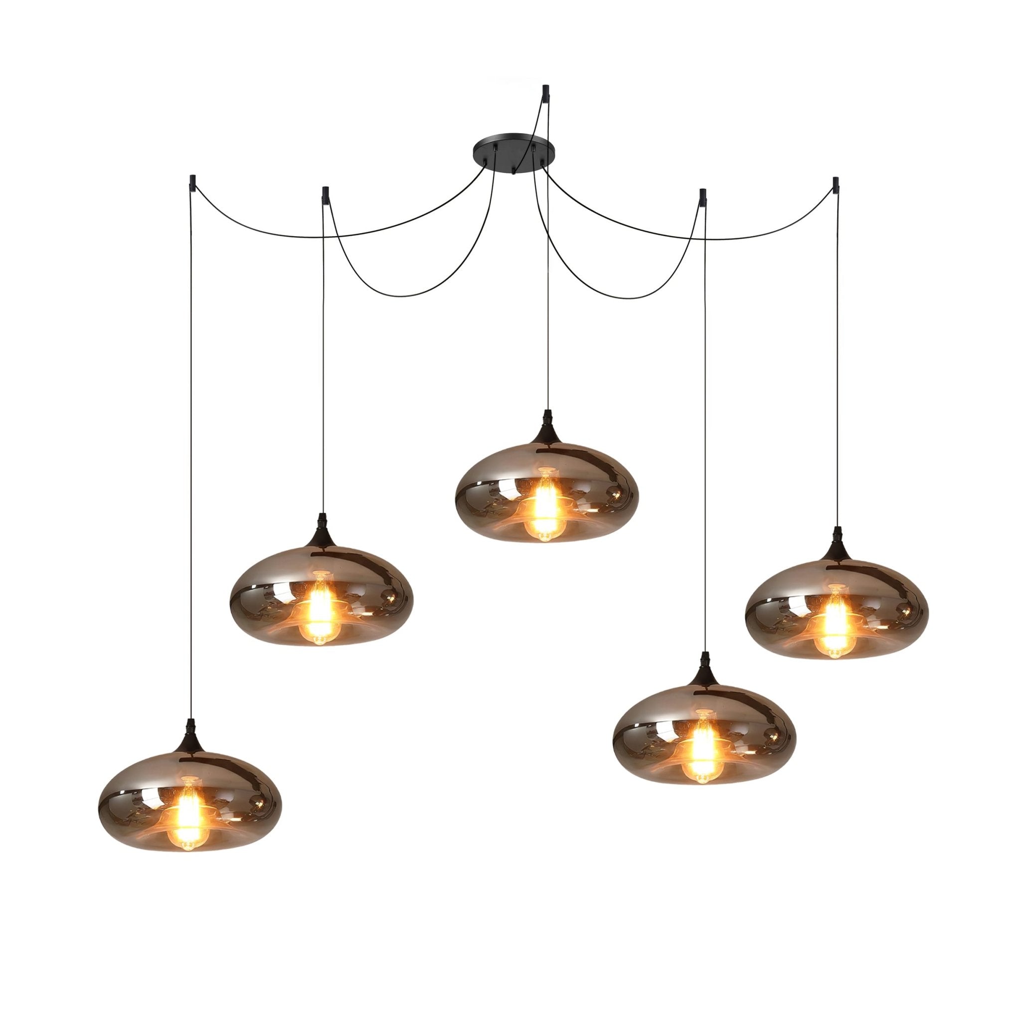 Pendant Light Smoked Glass Black - NOVUSX | Luxurious Aura