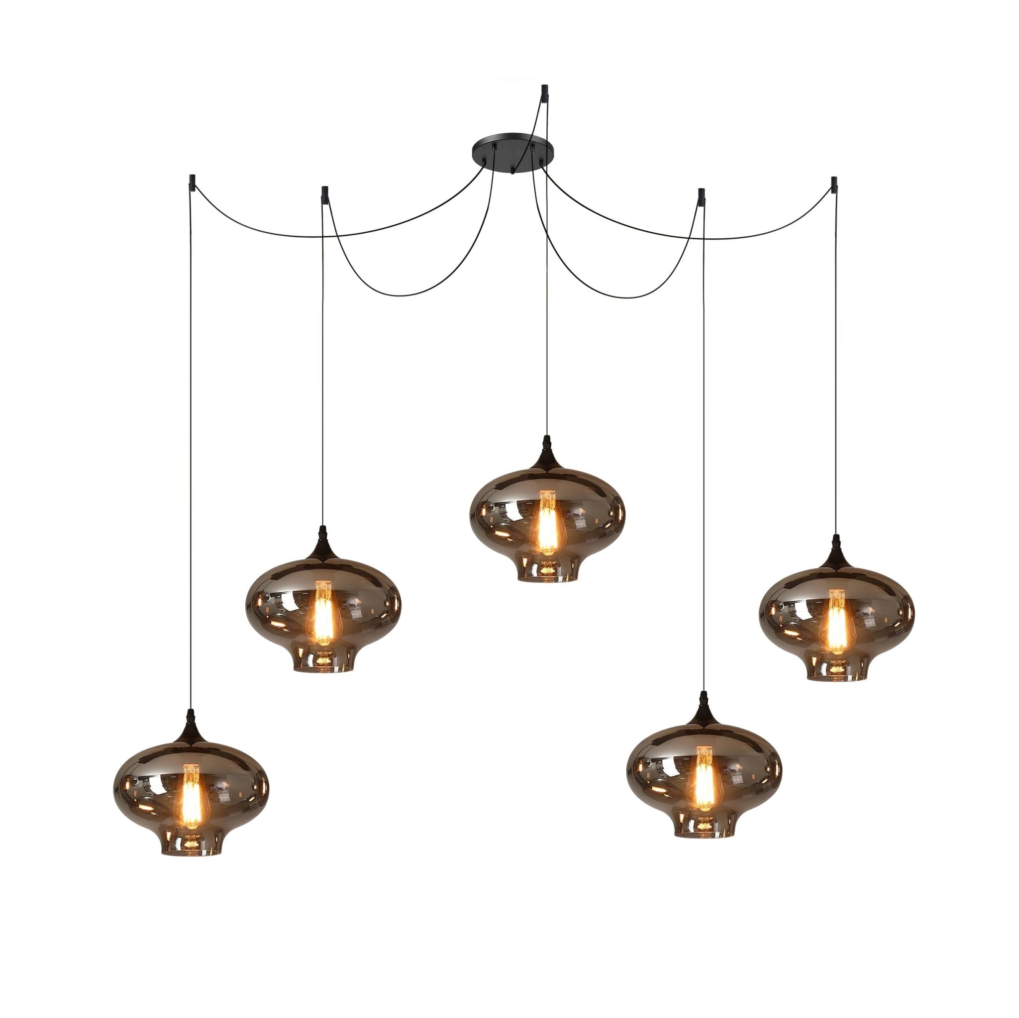 Pendant Light Smoked Glass Black - NOVUSX | Luxurious Aura