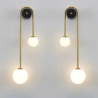 Edge Minimalism Metal Gray Black Brass Glass Wall Lamp Bedroom Living Room