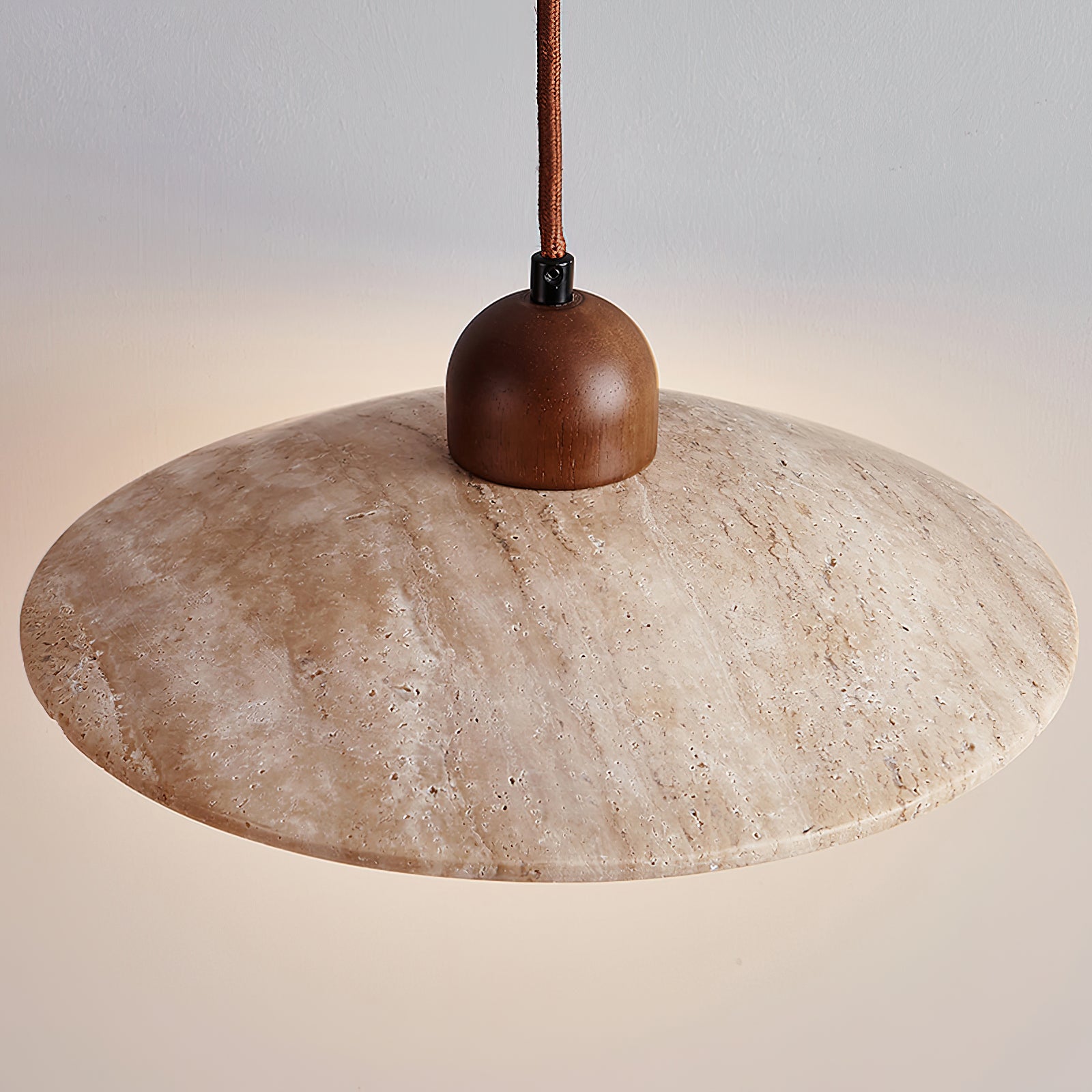 Pendant Light Travertine Stone - OMNIMO | Rustic Elegance