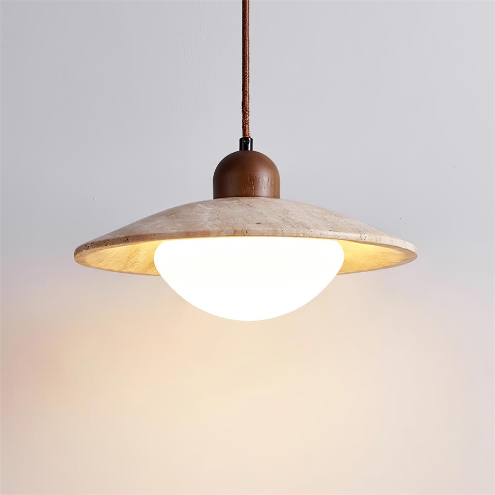 Pendant Light Travertine Stone - OMNIMO | Rustic Elegance