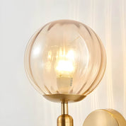 Wall Light Fluted Glass Black - Clair | Vintage Charm