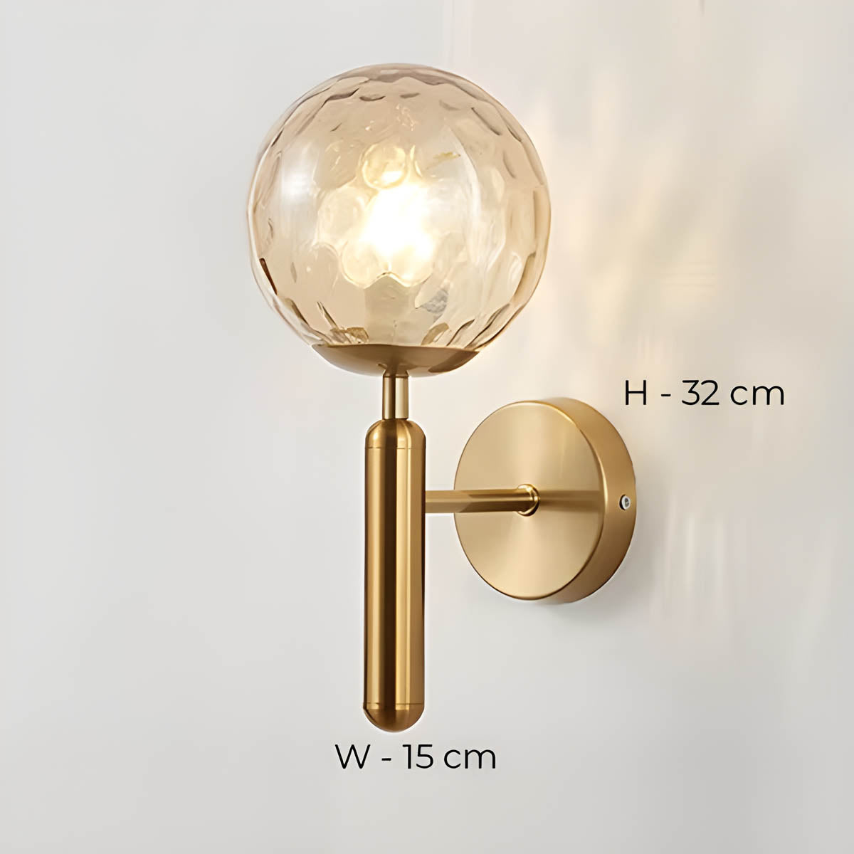 Wall Light Fluted Glass Black - Clair | Vintage Charm