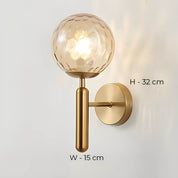 Wall Light Fluted Glass Black - Clair | Vintage Charm