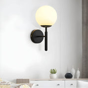 Wall Light Fluted Glass Black - Clair | Vintage Charm