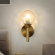 Wall Light Fluted Glass Black - Clair | Vintage Charm