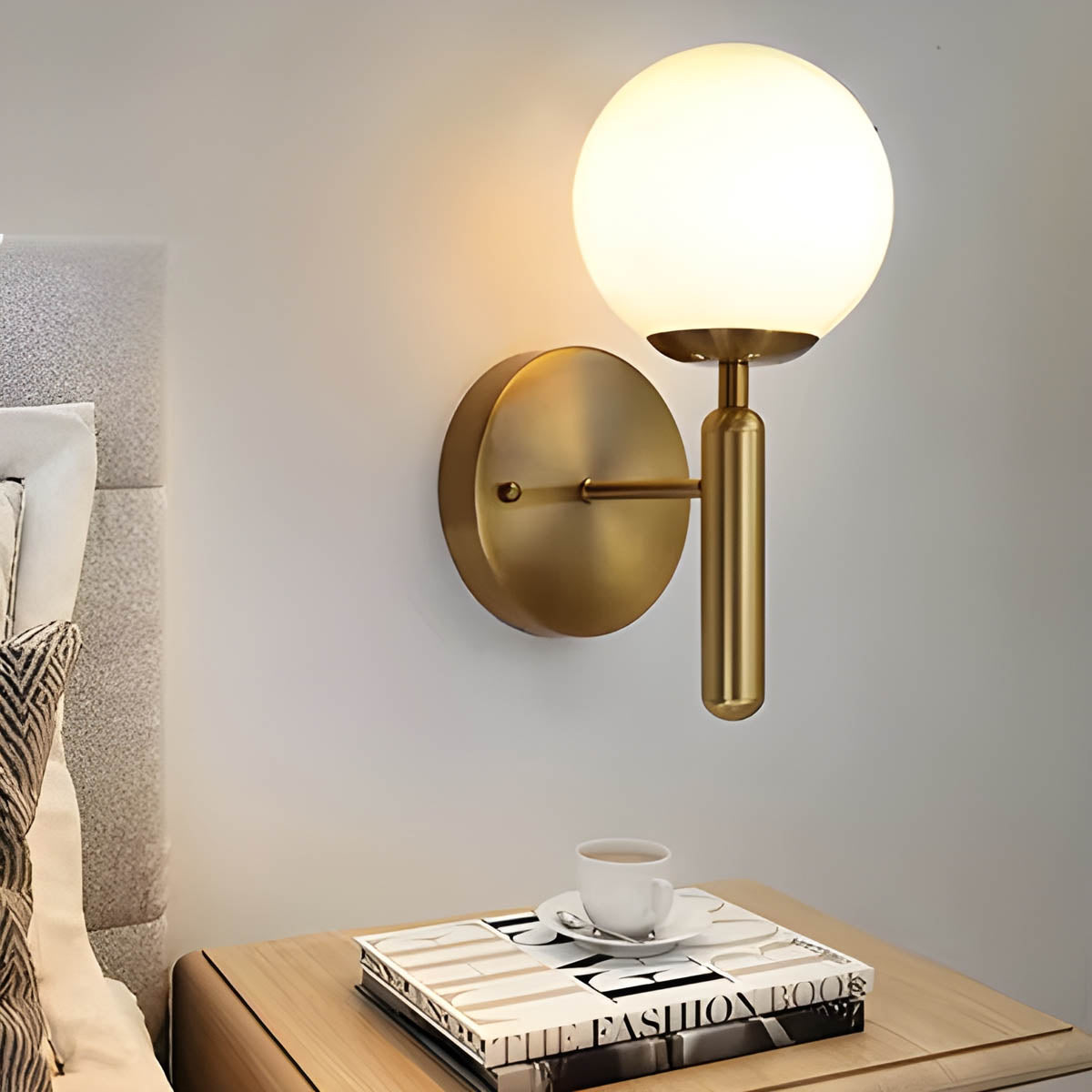 Wall Light Fluted Glass Black - Clair | Vintage Charm