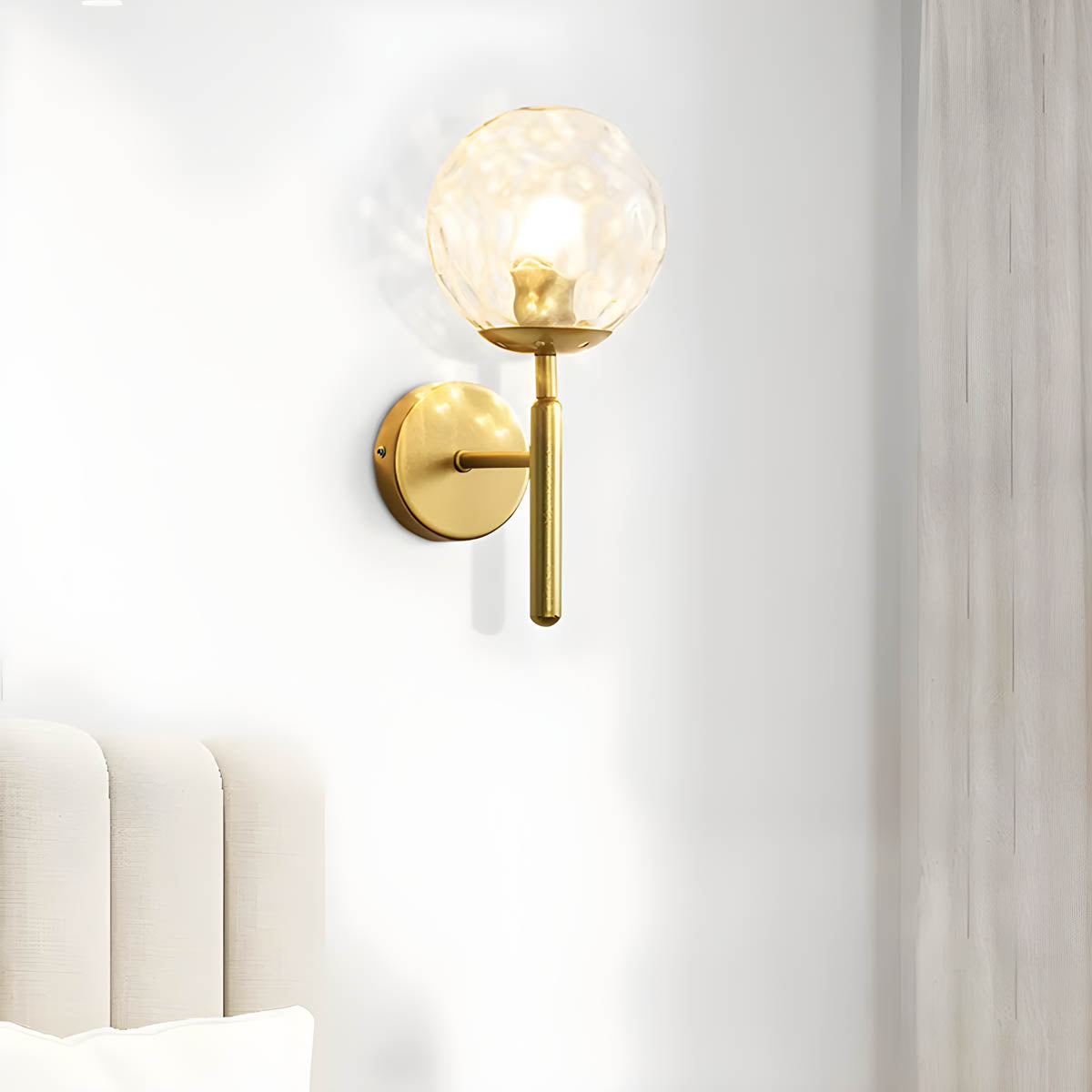 Wall Light Fluted Glass Black - Clair | Vintage Charm