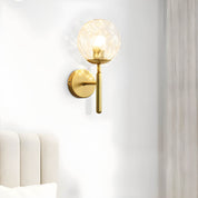 Wall Light Fluted Glass Black - Clair | Vintage Charm