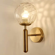 Wall Light Fluted Glass Black - Clair | Vintage Charm