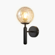 Wall Light Fluted Glass Black - Clair | Vintage Charm