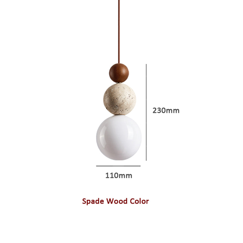 Pendant Light Travertine Stone - TOROID | Elegant Glow